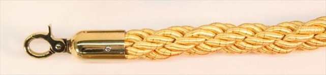60 in. Braided Rope with Gold Closable Hook - Yellow-Gold
