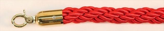 VIP Crowd Control 72 in. Braided Rope with Gold Hook - Red