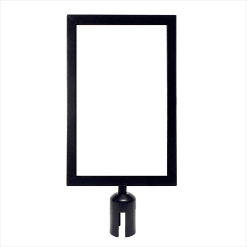 VIP Crowd Control  11 x 17 in. Sign Mount with Portrait Sign Frame - Black Finish