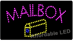 Picture of Affordable LED L1001 12 H x 24 L in. Mailbox LED Sign