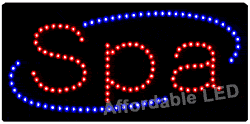 Picture of Affordable LED L7302 12 H x 24 L in. Spa LED Sign