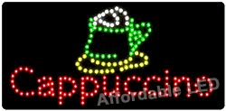 Picture of Affordable LED L8006 12 H x 24 L in. Cappuccino LED Sign