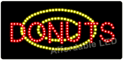 Picture of Affordable LED L8801 12 H x 24 L in. Donuts LED Sign