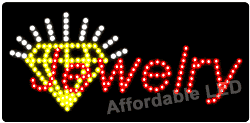 Picture of Affordable LED L12001 12 H x 24 L in. Jewelry LED Sign