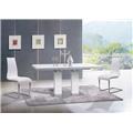 Athome USA DT20104 White Glossy Expandable Dining Table Athome USA DT20104 White Glossy Expandable Dining Table