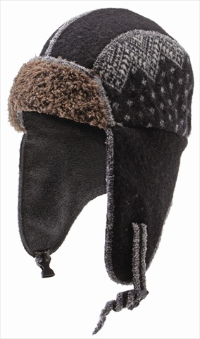 Xob Xobomber Winter Hat - Black & Grey, Medium-Large