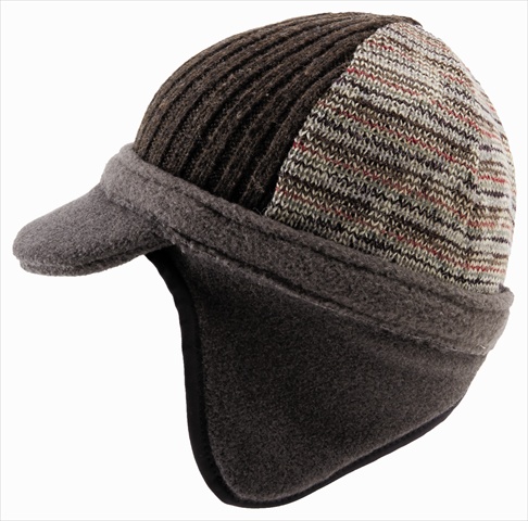 Xob  Brim Winter Hat - Brown & Tan, Medium-Large