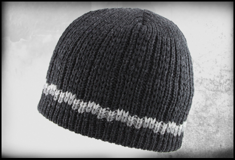 Dohm  Check Stripe Winter Hat - Pepper, Medium-Large