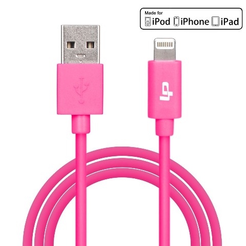 Picture of LP 70094P 8-Pin Lightning to USB Cable 3.3 ft.&#44; Pink