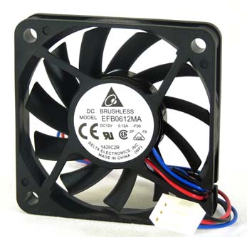 60 x 60 x 10 mm. Ball Bearing Cooling Fan