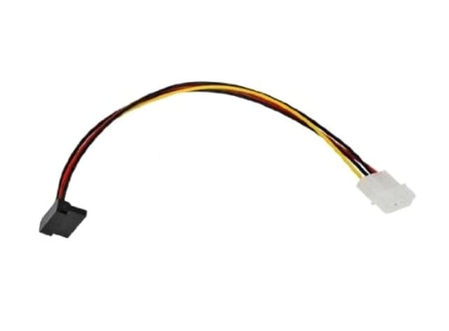 Molex 4-Pin To SATA 15-Pin Right Angle Power Cable Adapter- 13 in. Long