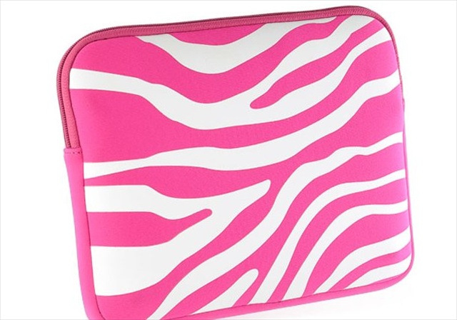 Picture of DreamWireless LT-EPU10-2HHPWTZ Tablet & Laptop Exotic Pouch Universal 10.2 Inch Horizontal Hot Pink & White Zebra