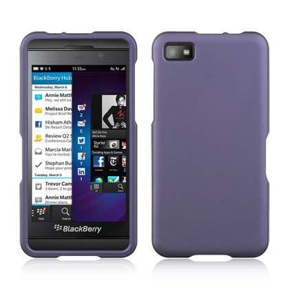 Picture of DreamWireless CRBBLAPP Blackberry Z10 Crystal Rubber Case- Purple