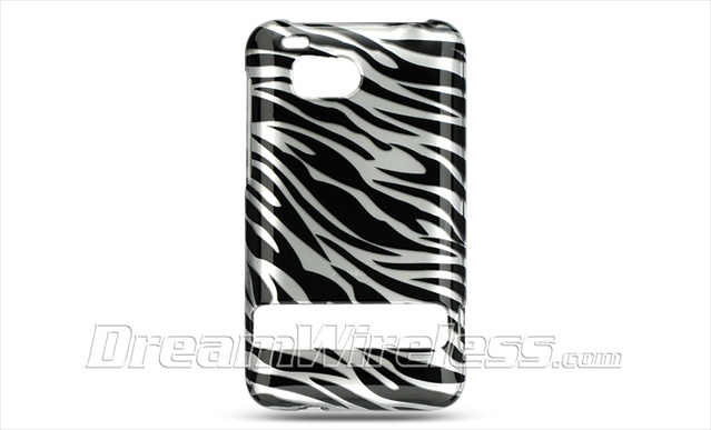 Picture of DreamWireless CAHTCINCHDSLZ Htc Thunderbolt Incredible Hd 6400 Crystal Case - Silver with Black Zebra