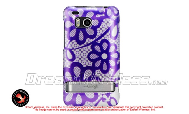 Picture of DreamWireless CAHTCINCHDPPLACE Htc 6400 Thunderbolt Incredible Hd Crystal Case - Purple Lace