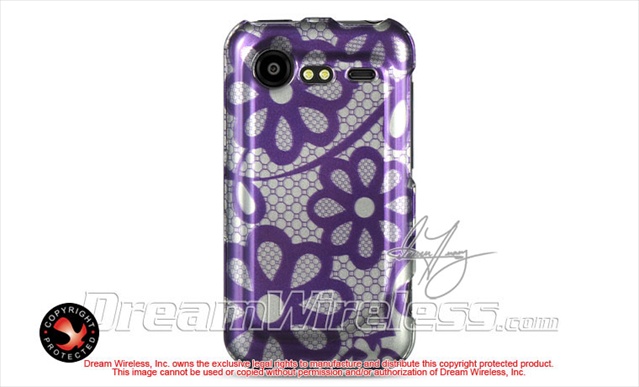 Picture of DreamWireless CAHTC6350PPLACE Htc Incredible 2 6350 Crystal Case - Purple Lace