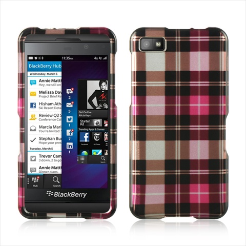 Picture of DreamWireless CABBLAHPCK Blackberry Z10 Crystal Case - Hot Pink Checker