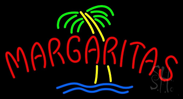 Sign Store N105-3021-clear 37 x 1 x 20 in. Margaritas Neon Sign - Red- Green- Yellow And Blue -  The Sign Store