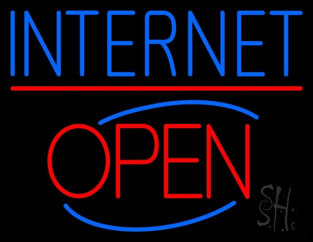 Everything Neon N105-3950 Internet Open LED Neon Sign 15 x 19 - inches