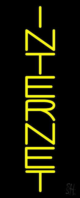 Everything Neon N105-4023 Vertical Internet LED Neon Sign 24 x 10 - inches