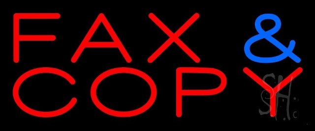 Everything Neon N105-4506 Fax Copy 2 LED Neon Sign 6 x 15 - inches