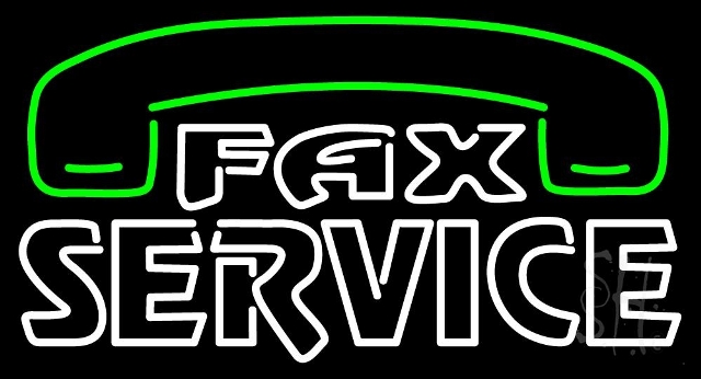 Everything Neon N105-4522 Fax Service 1 LED Neon Sign 13 x 24 - inches