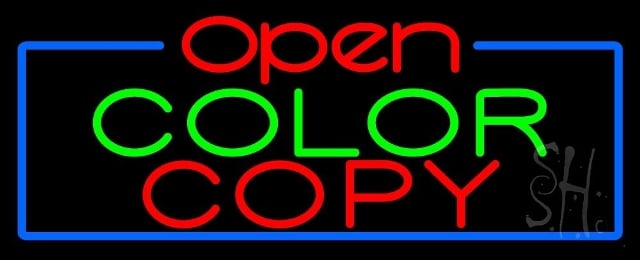 Everything Neon N105-4589 Open Color Copy 2 LED Neon Sign 10 x 24 - inches