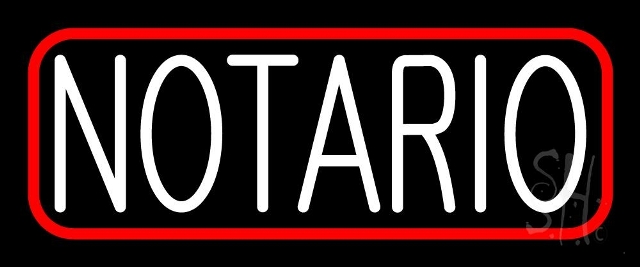 Sign Store N105-3626-clear 24 x 1 x 10 in. Notario Neon Sign - Red And White