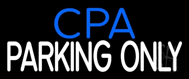 Sign Store N105-3531-clear 24 x 1 x 10 in. Cpa Parking Only Neon Sign - Red And White