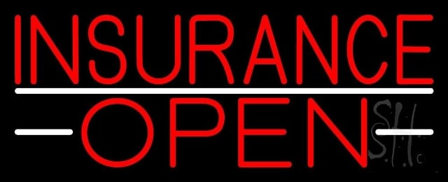 Sign Store N105-3610-clear 32 x 1 x 13 in. Insurance Open Line Neon Sign - Red And White