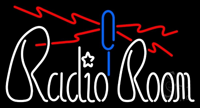 Sign Store N105-3643-clear 37 x 1 x 20 in. Radio Room Neon Sign - Blue- Red And White