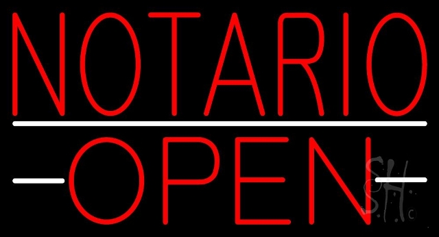 Sign Store N105-3658-clear 37 x 1 x 20 in. Notario Open Neon Sign - Red And White