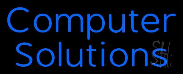 Sign Store N105-3688-clear 32 x 1 x 13 in. Computer Solutions Neon Sign - Blue
