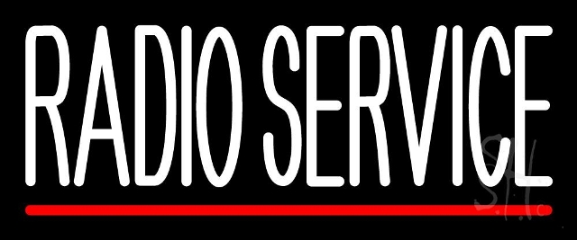 Sign Store N105-3726-clear 24 x 1 x 10 in. Radio Service Neon Sign - White And Red