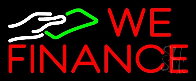 Sign Store N105-4042-clear 24 x 1 x 10 in. We Finance Note Logo Neon Sign - Red- Green And White