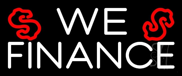 Sign Store N105-4044-clear 24 x 1 x 10 in. We Finance Dollar Logo Neon Sign - Red And White