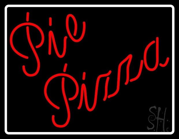 Sign Store N105-4442-clear 31 x 1 x 24 in. Pie Pizza With Border Neon Sign - Red And White