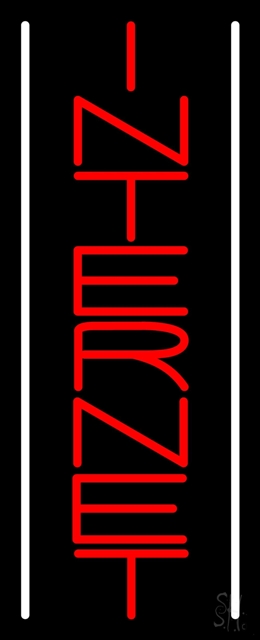 Sign Store N105-4024-clear 13 x 1 x 32 in. Vertical Internet With Lines Neon Sign - Red And White
