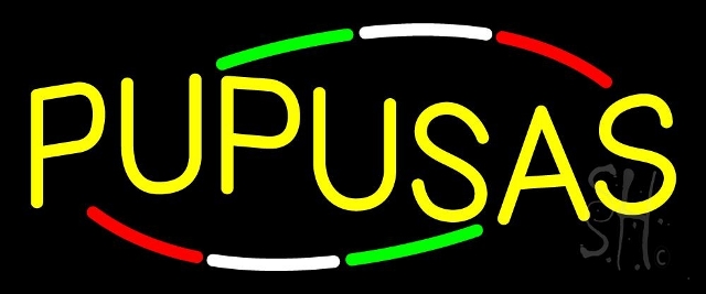Sign Store N105-4133-clear 24 x 1 x 10 in. Pupusas Neon Sign - Green- White- Red And Yellow
