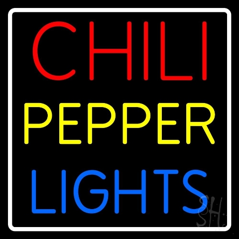 Sign Store N105-4318-clear 24 x 1 x 24 in. Chili Pepper Lights Neon Sign - Red- Yellow- Blue And White