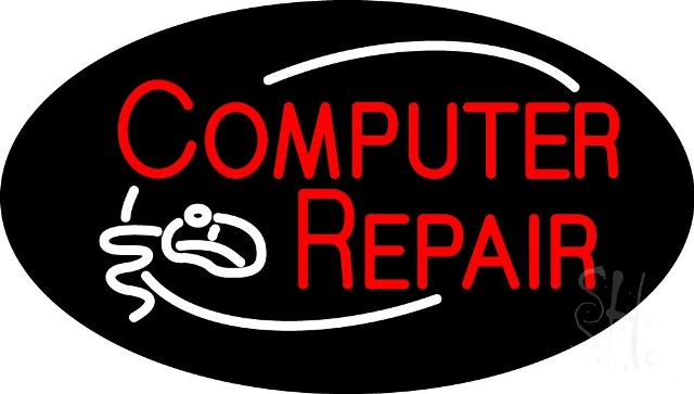 Sign Store N105-4601-clear 30 x 1 x 17 in. Computer Repair Logo Neon Sign - Red And White