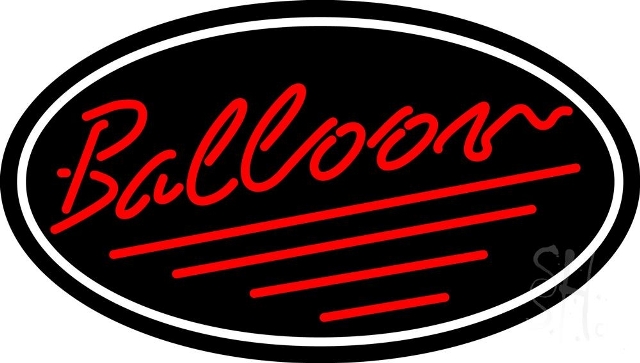 Sign Store N105-4951-clear 30 x 1 x 17 in. Oval Balloon Cursive Neon Sign - Red And White