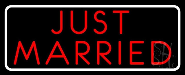 Sign Store N105-4997-clear 32 x 1 x 13 in. Just Married Neon Sign - Red And White