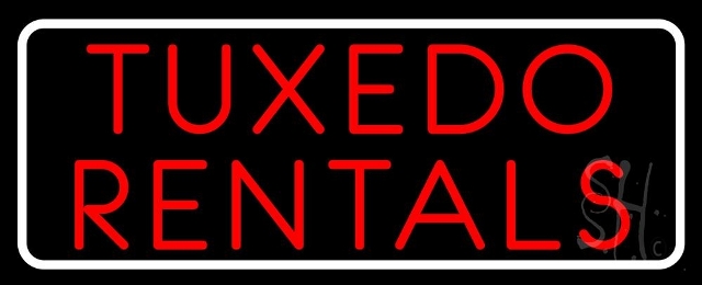 Sign Store N105-5034-clear 32 x 1 x 13 in. Tuxedo Rentals Neon Sign - Red And White