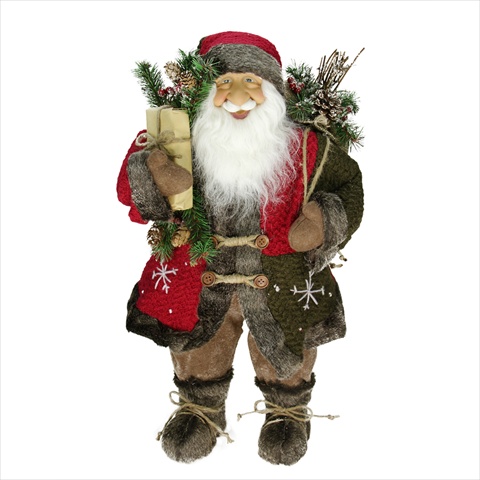 24 in. Standing Country Santa Claus -  NorthLight, 31422042