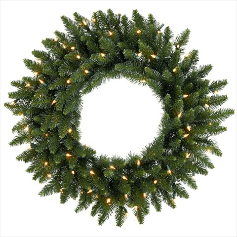 36 in. Northen Pine Wreath - 400 Tips- 150 Clear Lights