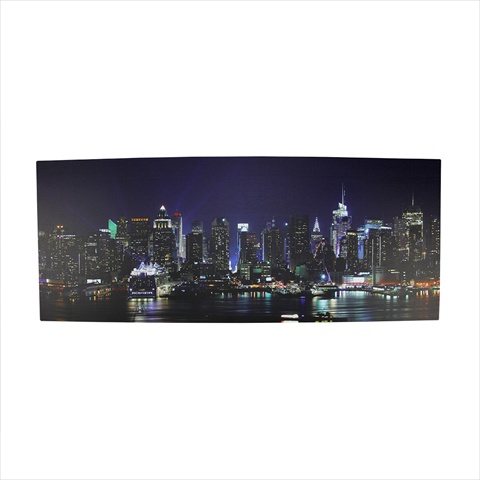 40 in. Battery Operated 15 LED Nyc Skyline Canvas Wall Art