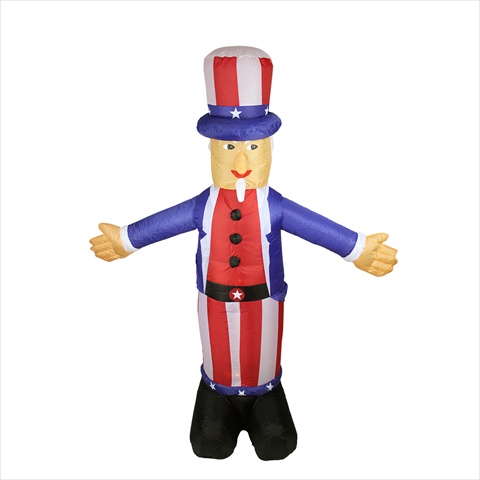 6 ft. Inflatable Lighted Standing Uncle Sam Yard Art Decoration -  NorthLight, 31516065