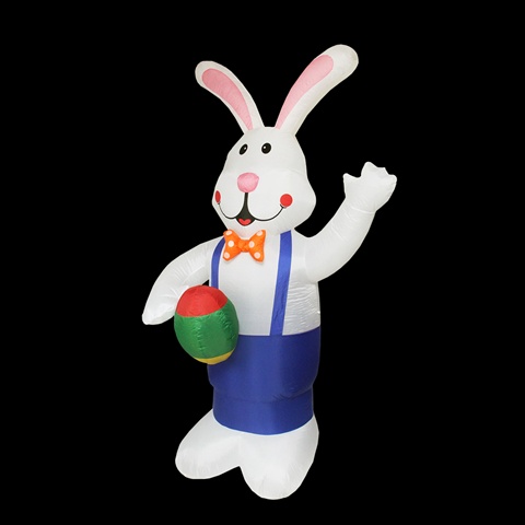 7 ft. Inflatable Lighted Standing Eater Bunny With Eggs Yard Art Decoration -  NorthLight, 31493474