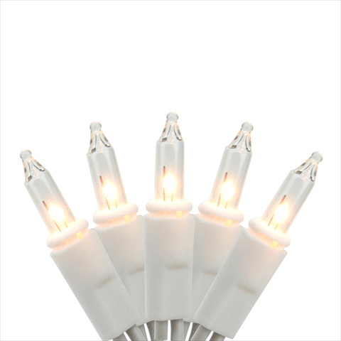White Patio Umbrella Mini Christmas Lights- White Wire- Set Of 20